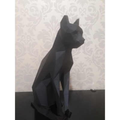 Gato Low Poly para Decoração de Mesa