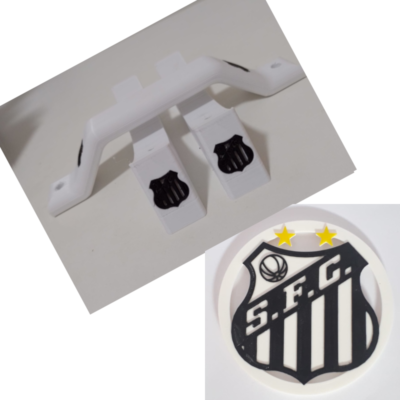 Kit para Caixa de som Barril Ref. 254: 1 Alça + 2 Pés + 1 Aeroduto + 2 Nomes + 2 Protetores do auto falante