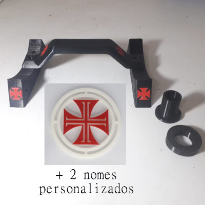 Kit para Caixa de som Barril Ref. 093: 1 Alça + 2 Pés + 1 Aeroduto + 2 Nomes + 2 Protetores do auto falante